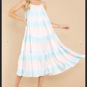 Gingham multi color dress.